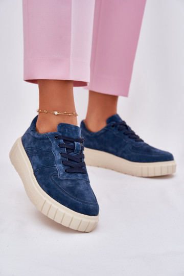 seemisnakhsed Sneakers tüüpi jalanõud Pealiste omad platvormiga tumesinist värvi Rilsisseena