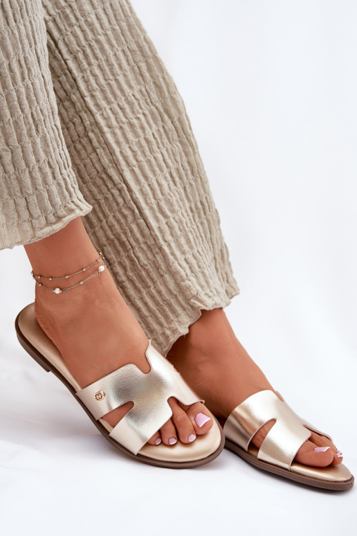 Sussid Pealiste korter eko-nahast Kuldset värvi Firvania