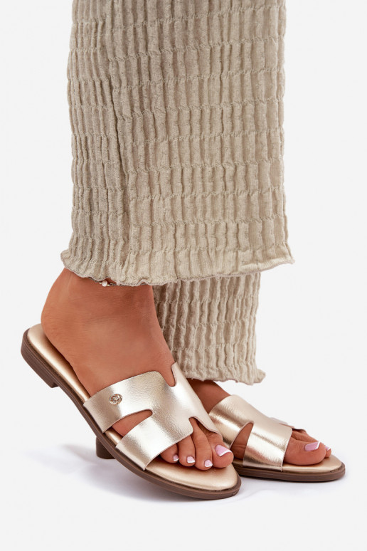 Sussid Pealiste korter eko-nahast Kuldset värvi Firvania