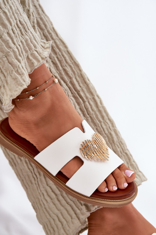 naiste plätud laiade nööridega Kuldse kaunistusega valget värvi Karinma