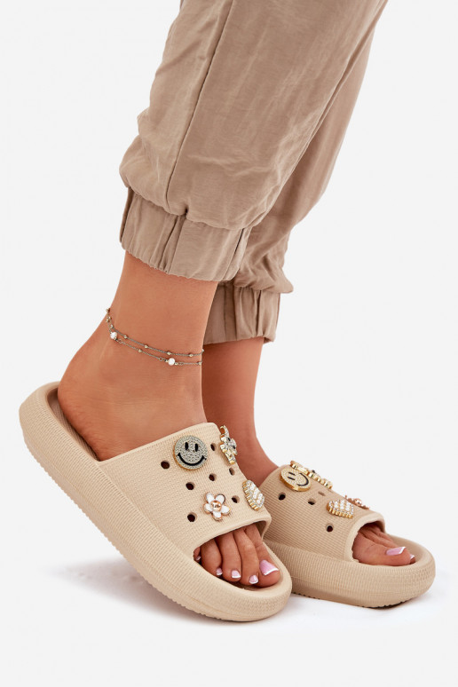 naiste plätud Kerged rannaplätud Z Przypinkami Vinceza 76055 beeži värvi