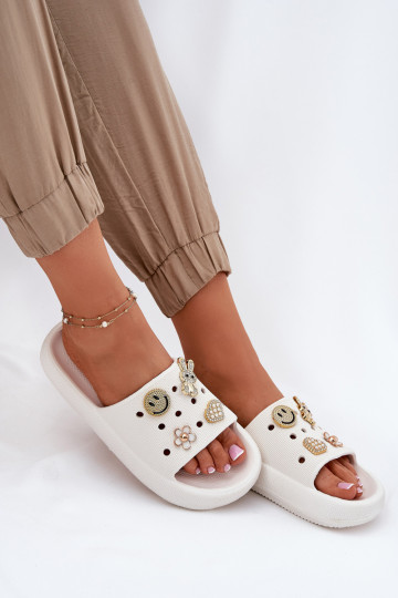 naiste plätud Kerged rannaplätud Z Przypinkami Vinceza 76055 valget värvi