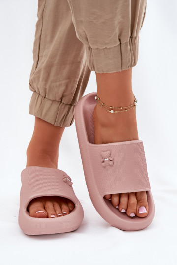 Kerged rannaplätud naiste plätud platvormiga Koos Karuga Vinceza 75210 Tumeroosad värvi 2