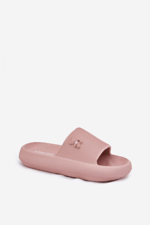 Kerged rannaplätud naiste plätud platvormiga Koos Karuga Vinceza 75210 Tumeroosad värvi