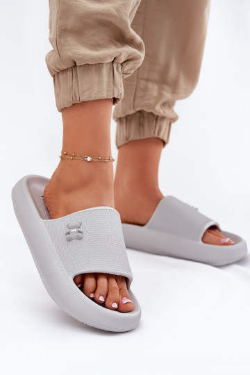 Kerged rannaplätud naiste plätud platvormiga Koos Karuga Vinceza 75210 Halli värvi 2