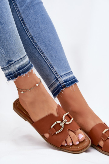 Sussid Pealiste korter Koos Ornate Detalem pruunid värvi Amiresna