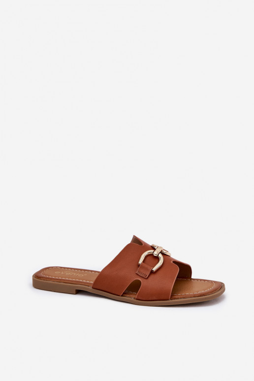 Sussid Pealiste korter Koos Ornate Detalem pruunid värvi Amiresna