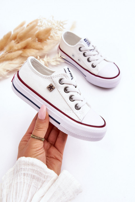 Laste klassikalise mudeli vabaaja jalanõud Big Star DD374160 valget värvi