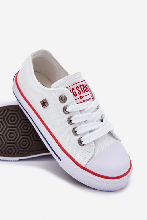 Laste klassikalise mudeli vabaaja jalanõud Big Star DD374160 valget värvi