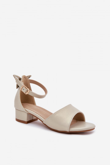 Läikivad sandaalid Laste Sellel ondala kontsaga Kuldset värvi Ainare