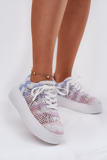 Sneakers tüüpi jalanõud Pealiste omad platvormiga Z Szydełkosisseą Cholesisseką Mitmevärvilised Mirietto 2