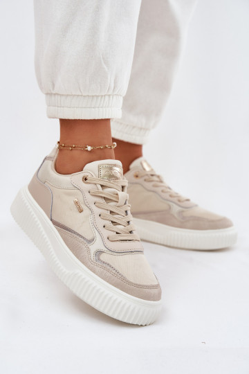 Pealhk Sneakers tüüpi jalanõud Pealiste omad platvormiga beeži värvi Velarria 2