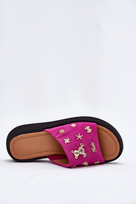 naiste seemisnahksed sussid Z Przypinkami Vinceza 66741 tumeroosad värvi