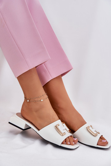 Elegantsed naiste plätud Klockis Ze Kuldset värvim Detalem Vinceza 62229 valget värvi