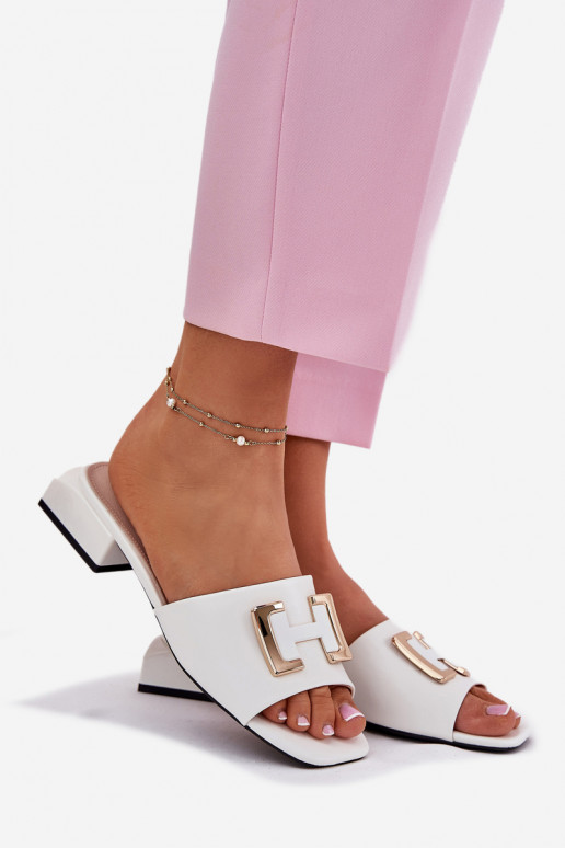 Elegantsed naiste plätud Klockis Ze Kuldset värvim Detalem Vinceza 62229 valget värvi