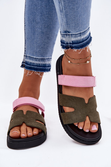 naiste plätud Z su limpančiais užsegimaisem Vinceza 17401 roheline-Tumeroosad värvi 2