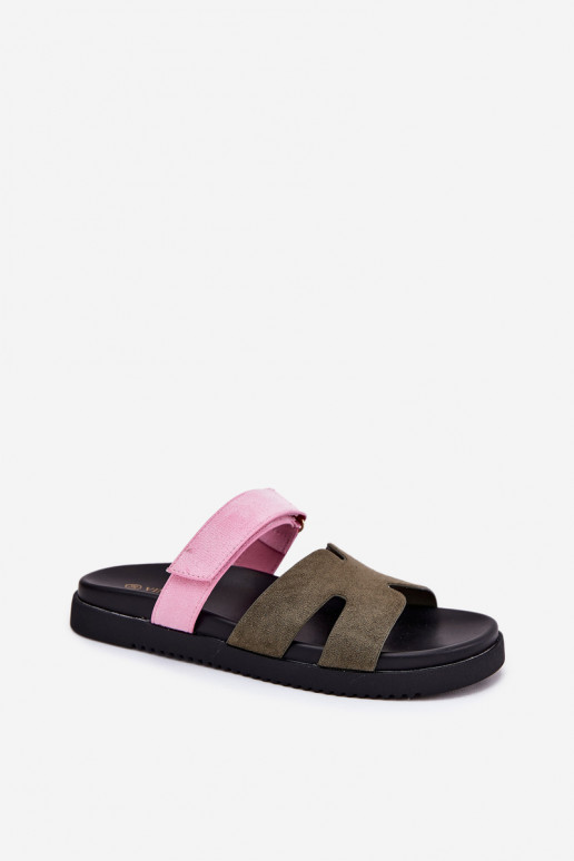 naiste plätud Z su limpančiais užsegimaisem Vinceza 17401 roheline-Tumeroosad värvi