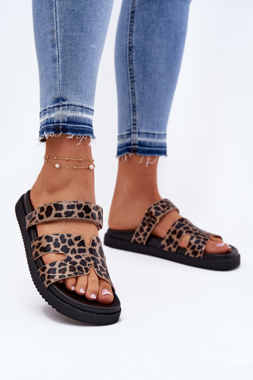 naiste plätud Z su limpančiais užsegimaisem Vinceza 17401 leopardimustriga