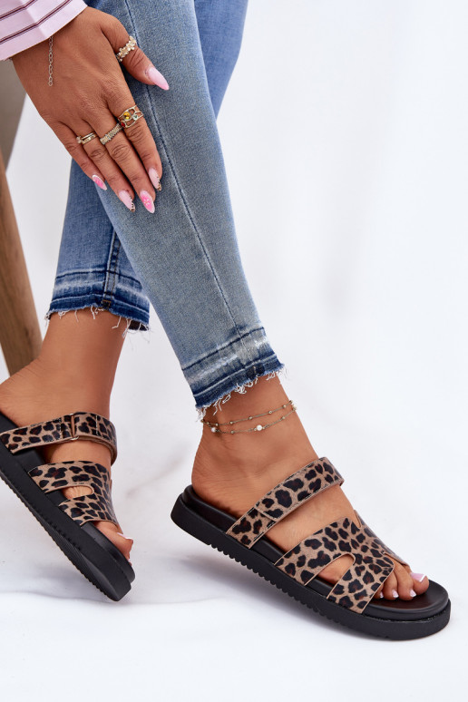 naiste plätud Z su limpančiais užsegimaisem Vinceza 17401 leopardimustriga