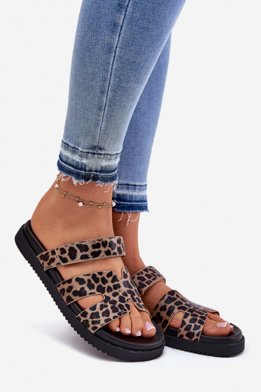 naiste plätud Z su limpančiais užsegimaisem Vinceza 17401 leopardimustriga