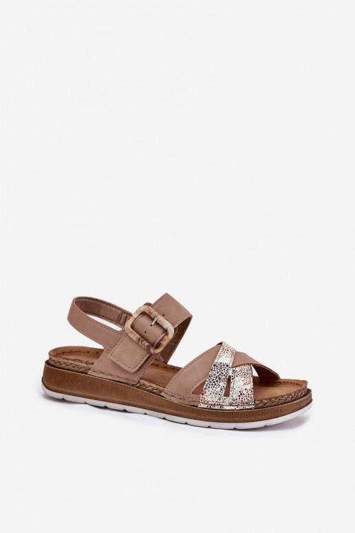 Pealistesandaalid neetide ja pandlaga Inblu GS000056 beeži värvi Pealistesandaalid neetide ja pandlaga Inblu GS000056 beeži värvi