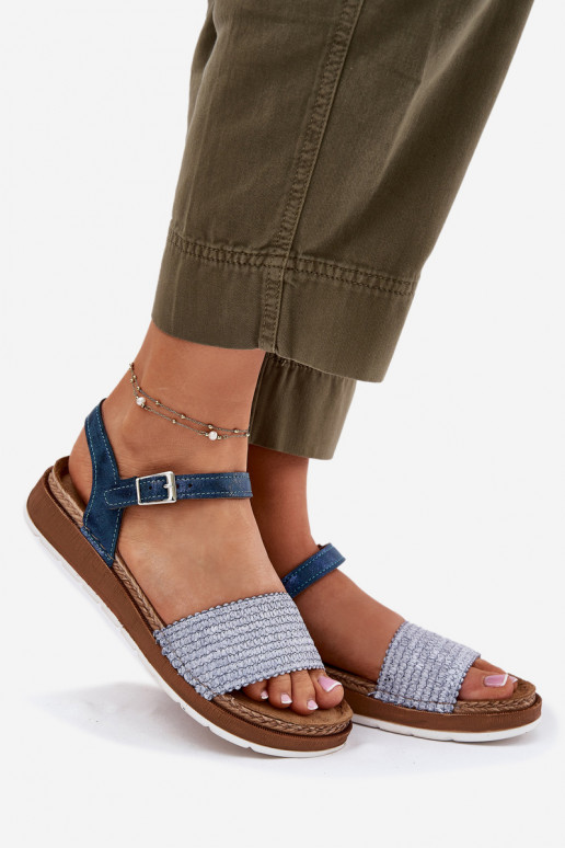 Pealistesandaalid Koos punutisega Passi juurdeku Inblu GS000050 Sinist värvi Pealistesandaalid Koos punutisega Passi juurdeku Inblu GS000050 Sinist värvi