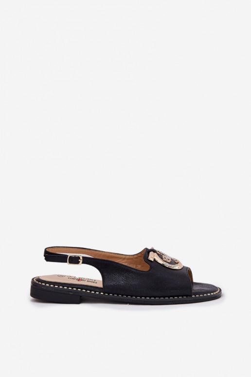 Elegantsed sandaalid kaunistustega laiade nööridega S.Barski KV51-003 msuud Elegantsed sandaalid kaunistustega laiade nööridega S.Barski KV51-003 msuud