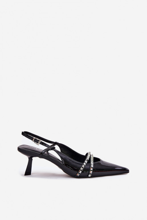 Laque Kingad kõrge jämeda kontsaga rihmadega msuud Jelmia