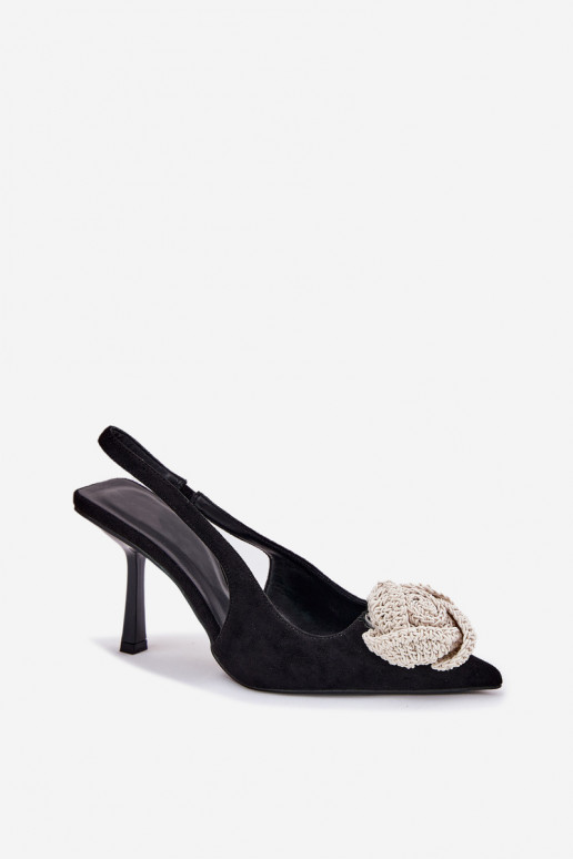 kõrge kontsaga kaunistustega Eco Suedeosissee msuud Anodera