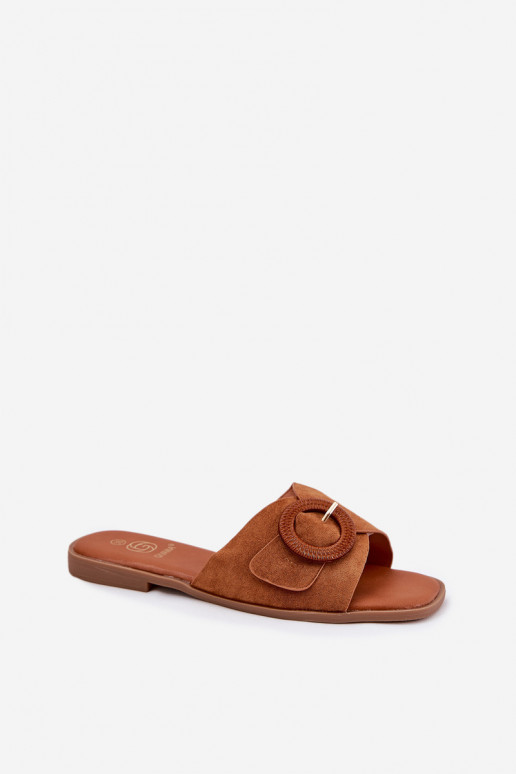 naiste plätud laiade nööridega neetide ja pandlaga pruunid värvi Lanoni