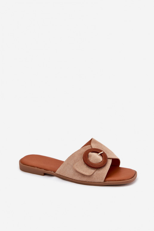 naiste plätud laiade nööridega neetide ja pandlaga beeži värvi Lanoni