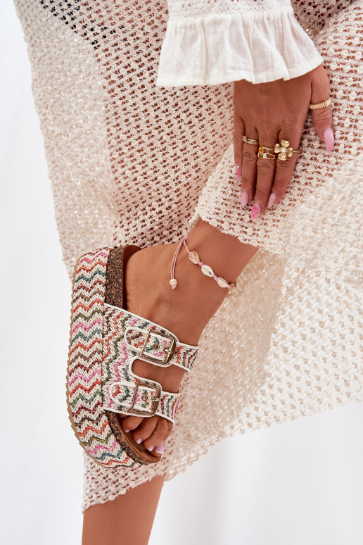 naiste plätud platvormiga Koos punutisega I neetide ja pandlagami Mitmevärvilised Eradriana