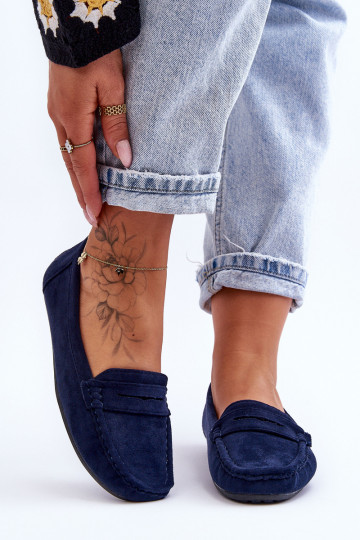 Elegantne mokassinid tumesinist värvi Lenvie 2