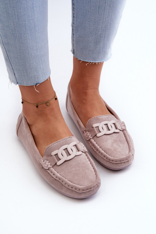 Pealiste omad Moekad Seemisnahast mokassiinid Violetne värv Rabell