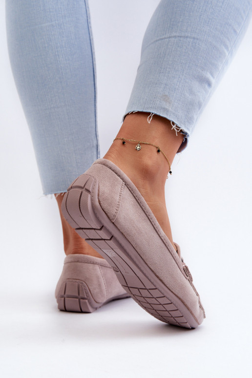 Pealiste omad Moekad Seemisnahast mokassiinid Violetne värv Rabell