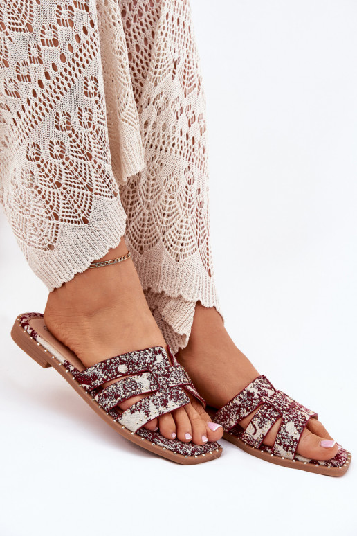 Kaunistustega Sussid laiade nööridega bordoo-värvi Anniles