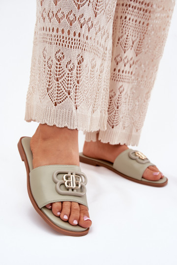 sileda tallaga naiste plätud Koos Ornate Detalem Rohelist värvi Nenitta 2