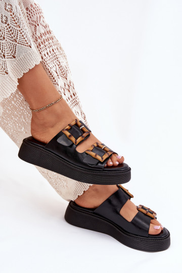 Eko Plätud naturaalsest nahast Pealiste omad platvormiga neetide ja pandlaga msuud Xanivia