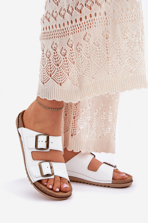 Plätud naturaalsest nahast Pealiste omad Z Klarami Inblu AA0002KU valget värvi