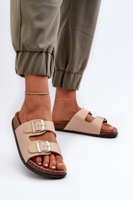 naiste plätud neetide ja pandlaga beeži värvi Oliena