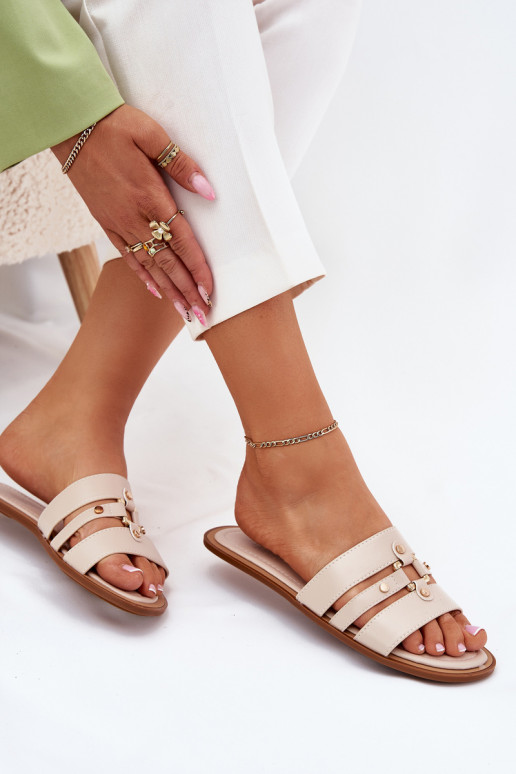 sileda tallaga naiste plätud Ze Kuldset värvim Detalem beeži värvi Noroti