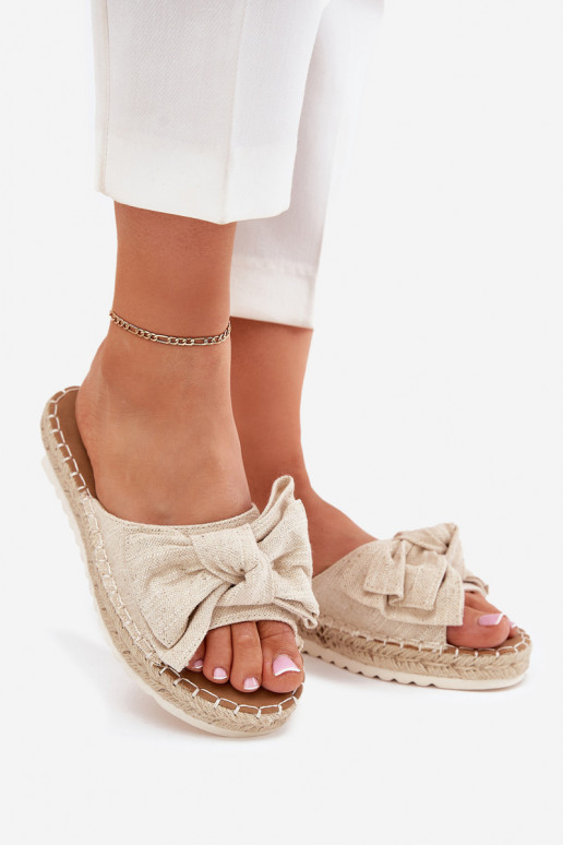 naiste plätud platvormiga Koos punutisega I Kokardką beeži värvi Alpireda naiste plätud platvormiga Koos punutisega I Kokardką beeži värvi Alpireda