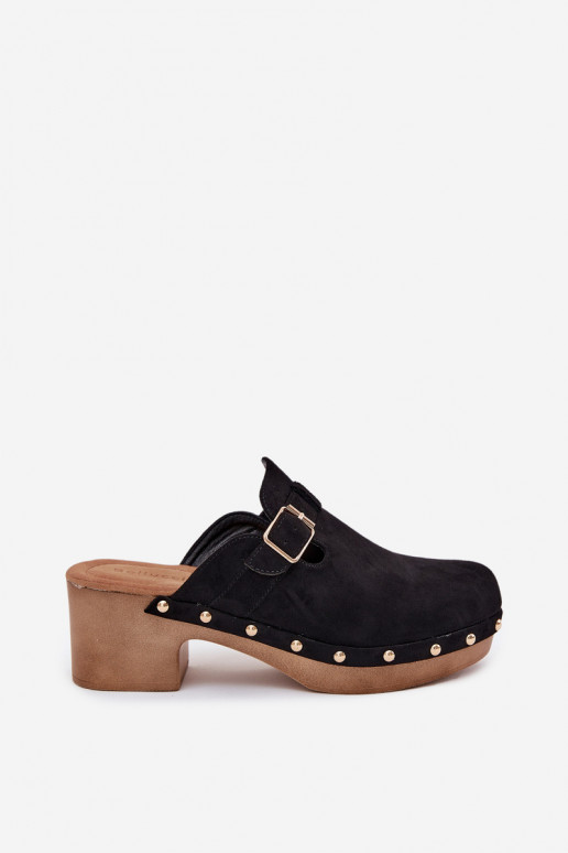 Sussid Puukingad Pealiste omad kõrge jämeda kontsaga neetide ja pandlaga msuud Veldexina Sussid Puukingad Pealiste omad kõrge jämeda kontsaga neetide ja pandlaga msuud Veldexina