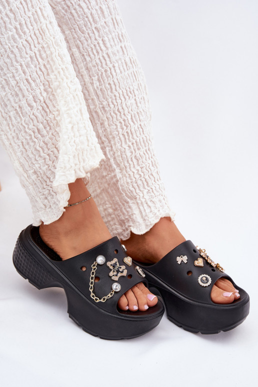 Kerged rannaplätud naiste plätud platvormiga Ze Kuldset värvimi Przypinkami msuud Ivoriel