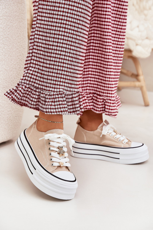 naiste saapad platvormiga Ze Kuldset värvimi Przypinkami beeži värvi Fiorina naiste saapad platvormiga Ze Kuldset värvimi Przypinkami beeži värvi Fiorina