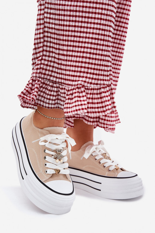 naiste saapad platvormiga Ze Kuldset värvimi Przypinkami beeži värvi Fiorina naiste saapad platvormiga Ze Kuldset värvimi Przypinkami beeži värvi Fiorina