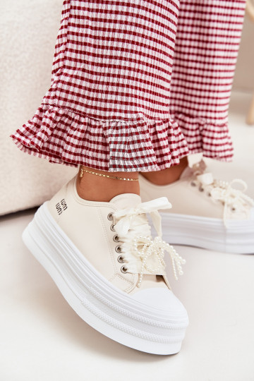 naiste saapad platvormiga Koos Ornate Paeladm beeži värvi Tivora 2