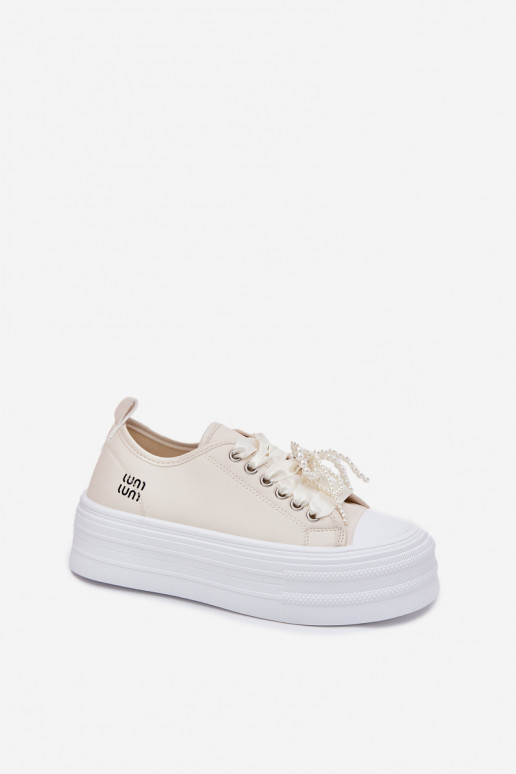 naiste saapad platvormiga Koos Ornate Paeladm beeži värvi Tivora