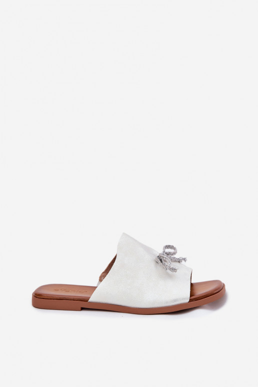 naiste plätud laiade nööridega Koos Ornate INiązaniem Hõbedat värvi Norela naiste plätud laiade nööridega Koos Ornate INiązaniem Hõbedat värvi Norela