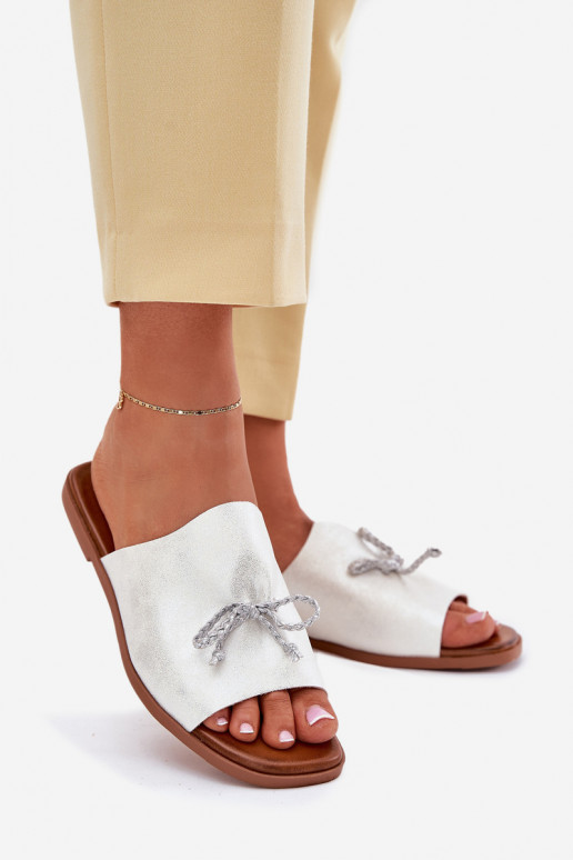 naiste plätud laiade nööridega Koos Ornate INiązaniem Hõbedat värvi Norela naiste plätud laiade nööridega Koos Ornate INiązaniem Hõbedat värvi Norela